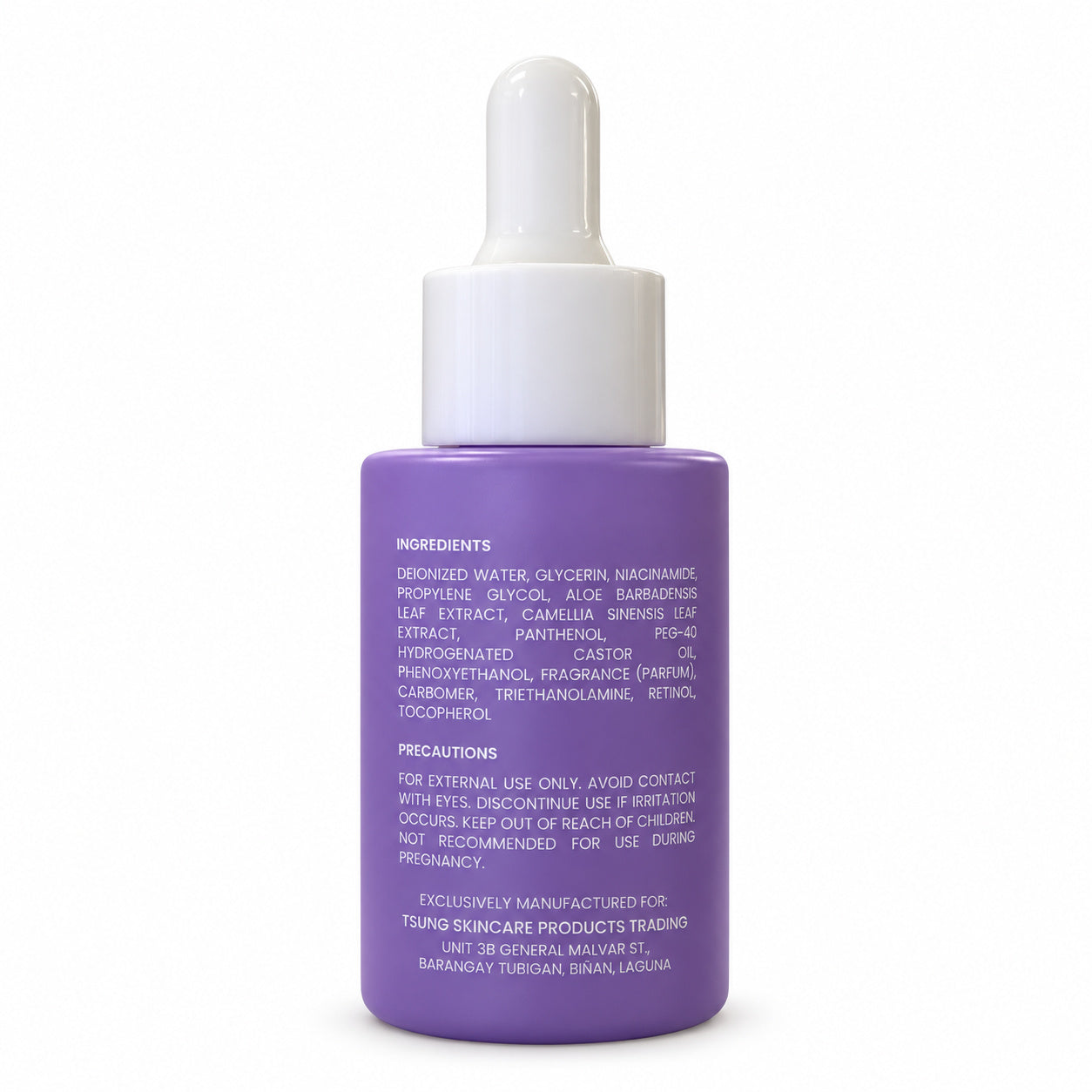 Ms. Tsung Essentials Retinol + Niacinamide Renewal Serum 30ml for a refined-looking skin texture
