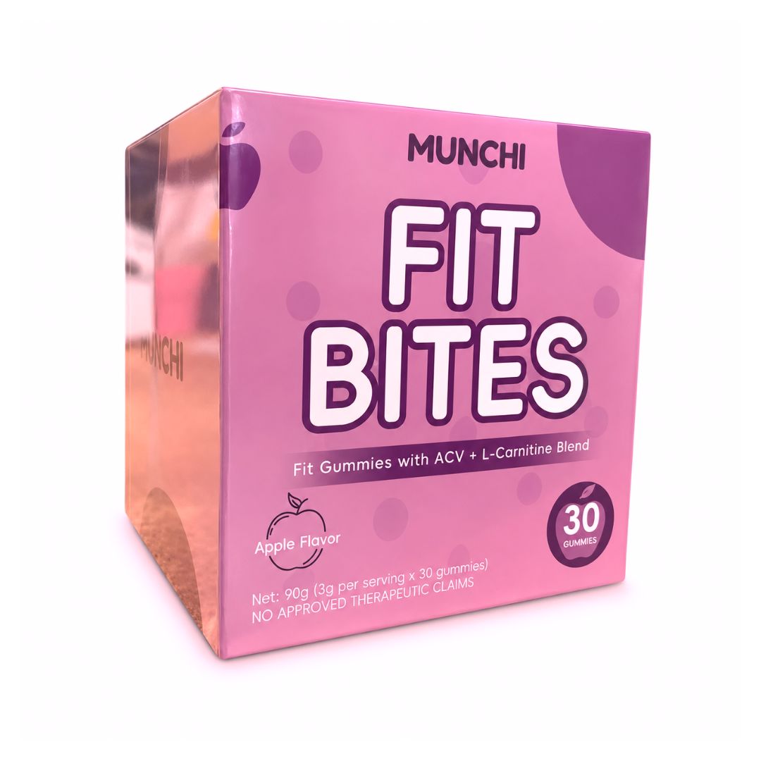 MUNCHI Fit Bites Apple Gummies with L-Carnitine and Green Tea Extract in a convenient gummy format.