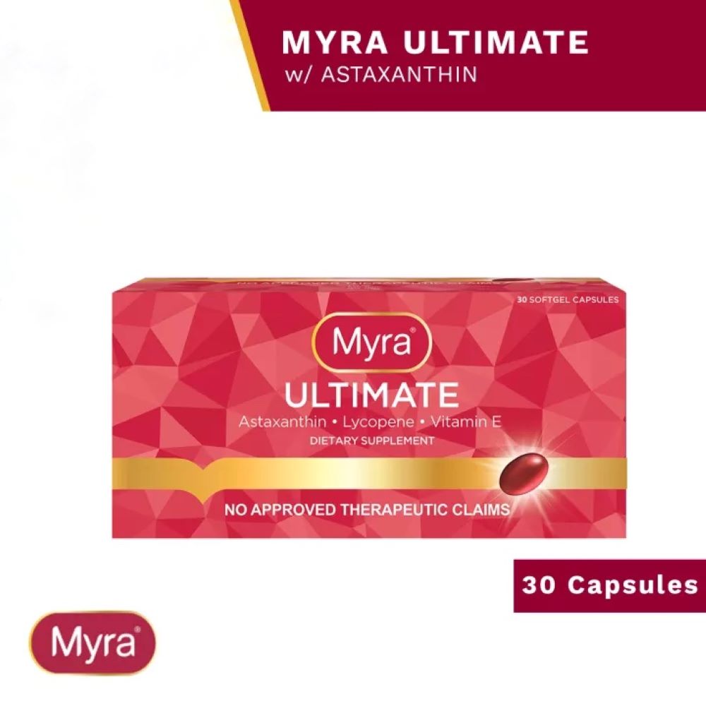 Myra Ultimate Vitamin E Astaxanthin Lycopene Dietary Supplement 30 capsules