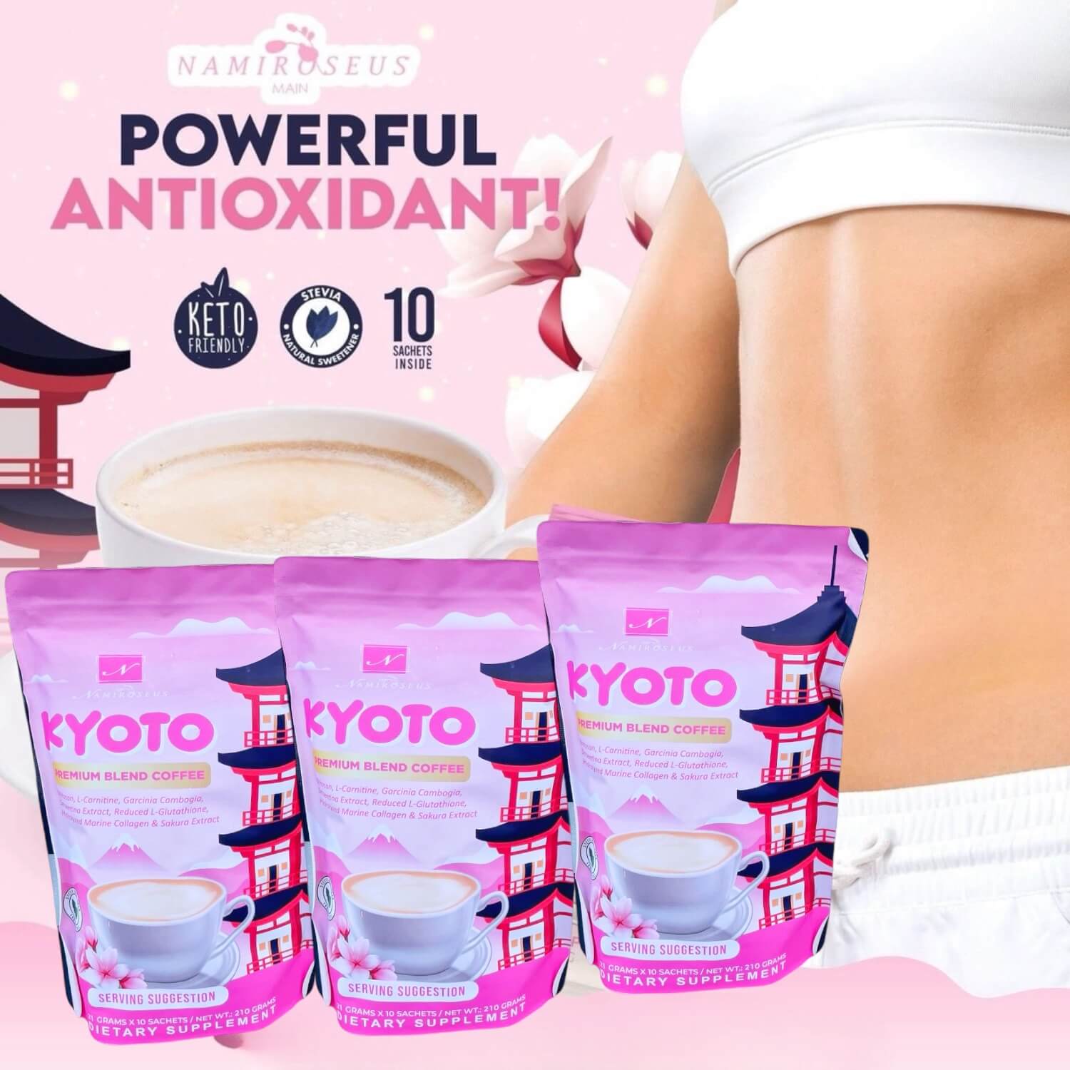 Namiroseus TOKYO & KYOTO Premium Blend Coffee Bundle emphasizing aromatic richness and flavorful coffee experience.