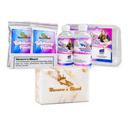 Navarro’s Bleach X10 Pre-Mix & Soap Bundle with two liquid bottles, two powder packs and one soap bar.