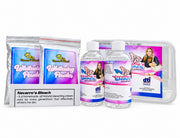 Navarro’s Bleach X10 Pre-Mix & Soap Bundle includes separate liquid and powder components for preparation before use.