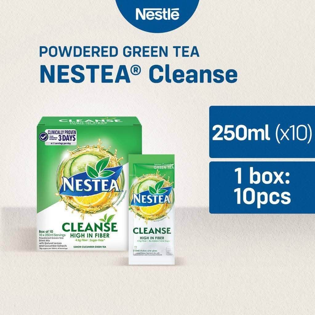 NESTEA Cleanse High Fiber Green Tea Drink Mix, Lemon Cucumber Flavor ...