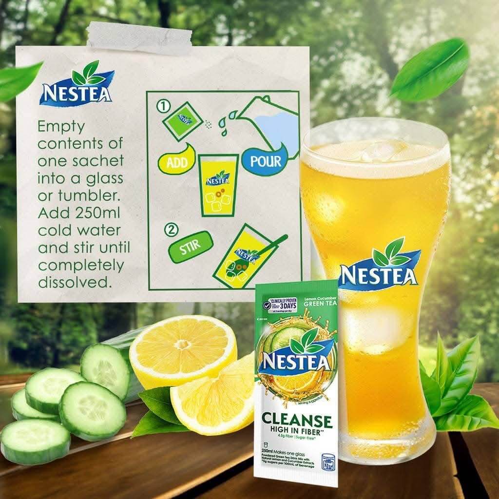 NESTEA Cleanse High Fiber Green Tea Lemon Cucumber Perfect Daily Refreshment