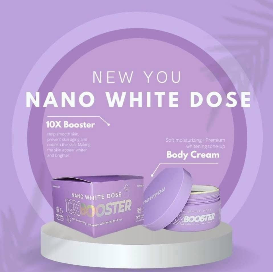 NEW YOU Nano White Dose 10X Booster Body Cream applies smoothly with no greasy feel