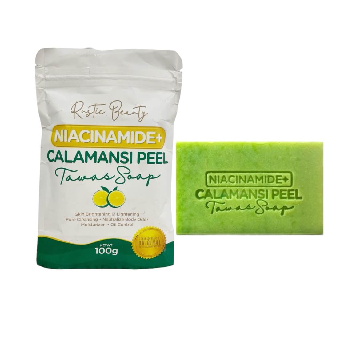 Niacinamide + Calamansi Peel Tawas Soap 100g plant-based inspired cleansing formula