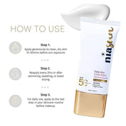 NIASUN Daily Airy Sunscreen SPF 50 PA+++ 50ml fast absorbing formula