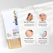 NIASUN Daily Airy Sunscreen SPF 50 PA+++ 50ml for everyday use
