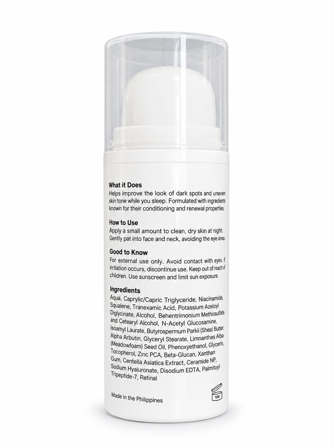 Barrier Bright Night Correct Cream 30g – Retinal Overnight Renewal Cream