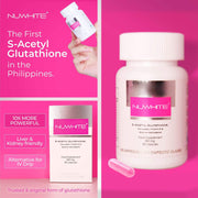 NUWHITE S-Acetylene Glutathione 30 Capsules in compact bottle

