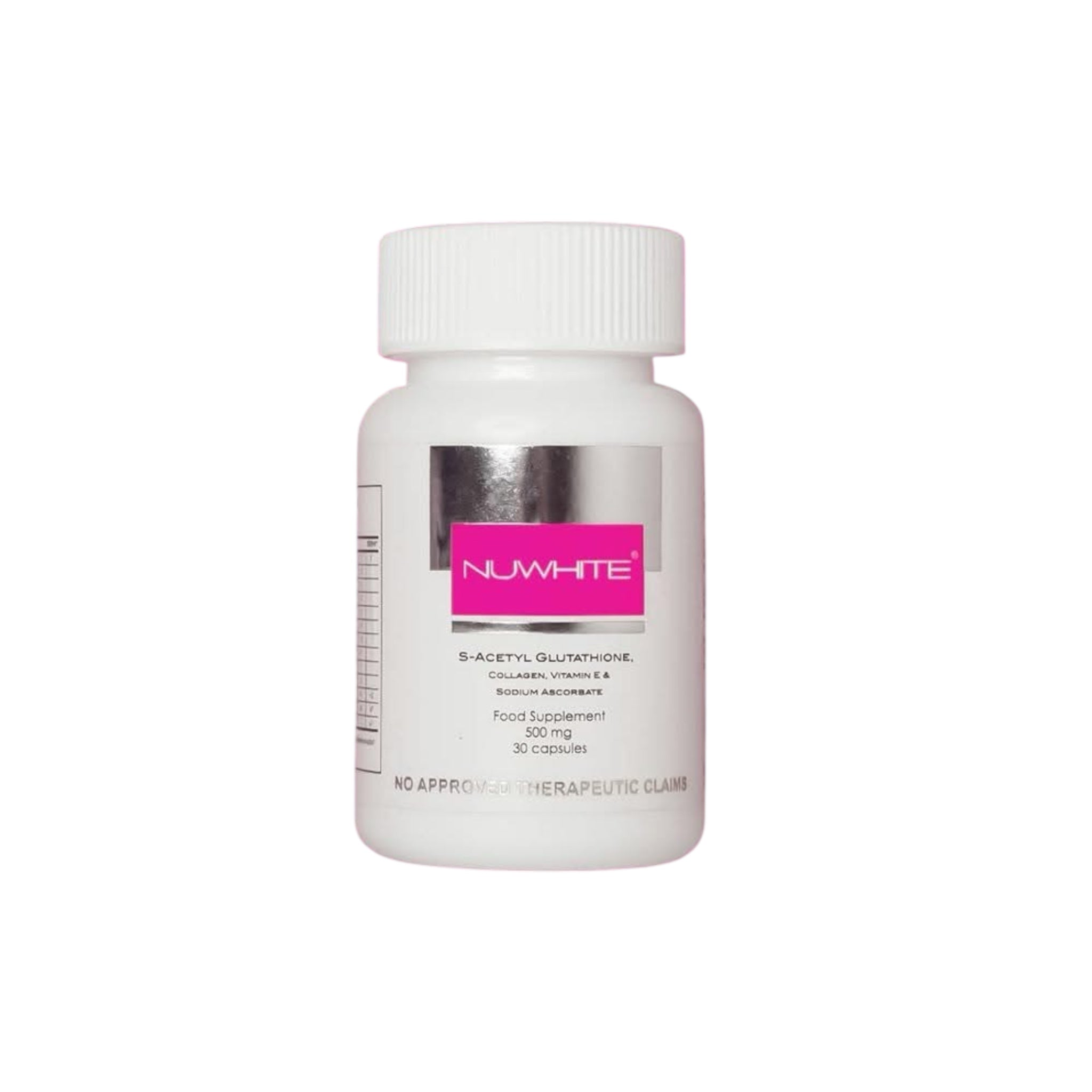 NUWHITE S-Acetylene Glutathione 30 Capsules supplement bottle

