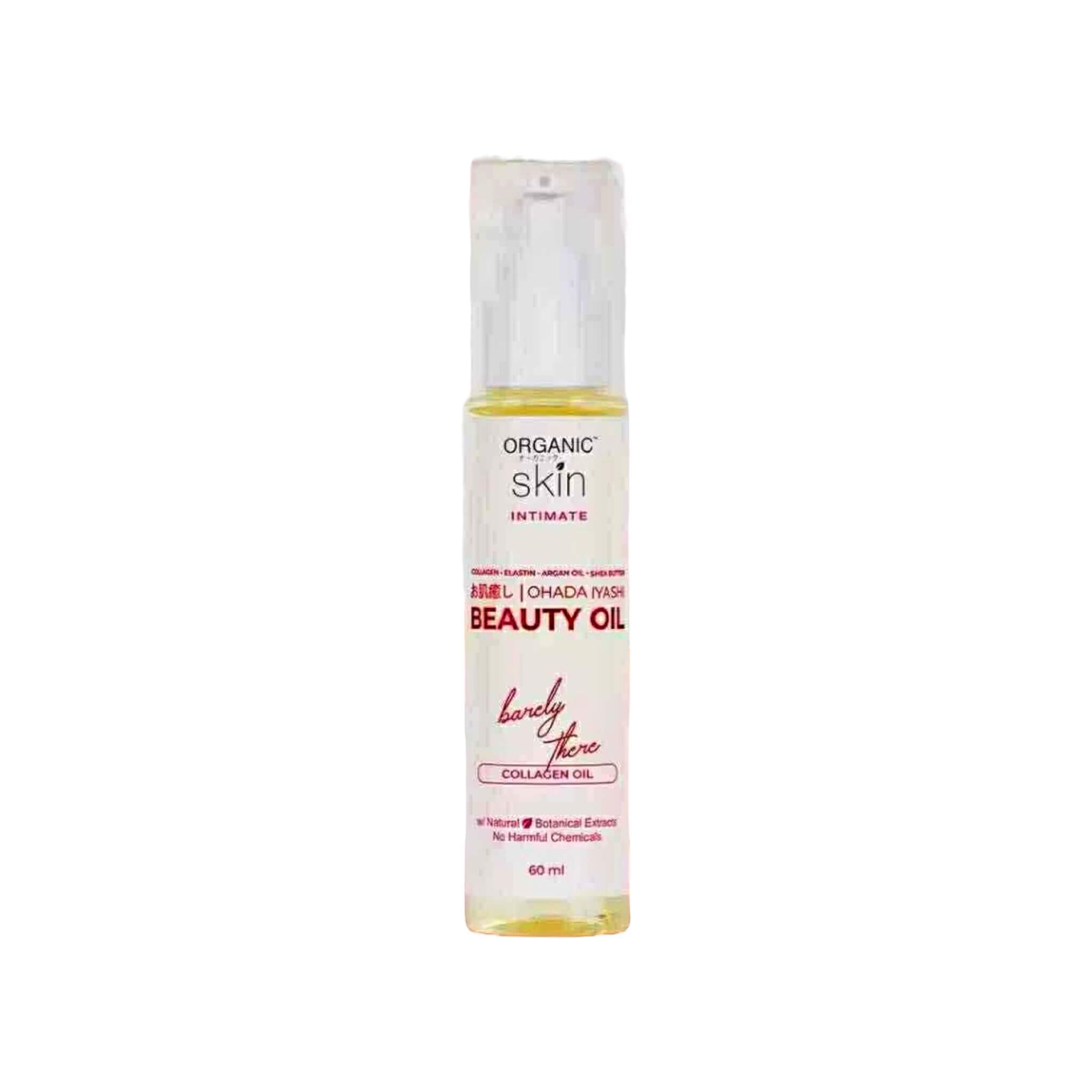 Organic Skin Japan Intimate Beauty Oil Barely There Collagen Oil 60ml with light texture
