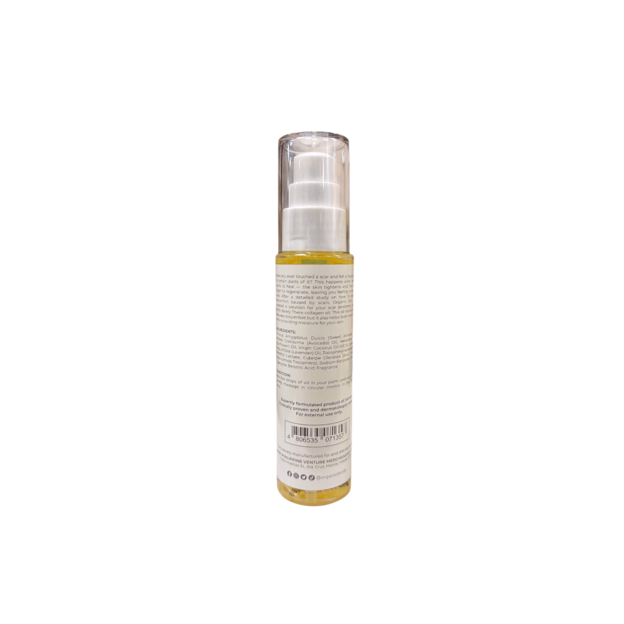 Organic Skin Japan Intimate Beauty Oil Barely There Collagen Oil 60ml for smooth application