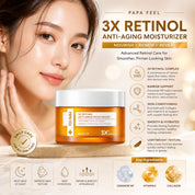 Papa Feel 3X Retinol Anti-Aging Moisturizer 30g fast absorbing cream with smooth satin finish