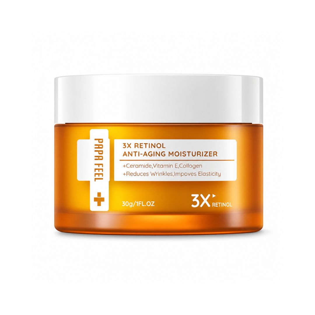 Papa Feel 3X Retinol Anti-Aging Moisturizer 30g lightweight face moisturizer for smooth skin texture