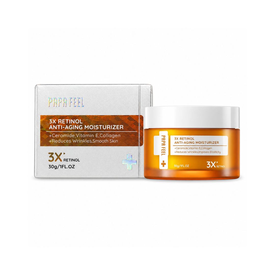 Papa Feel 3X Retinol Anti-Aging Moisturizer 30g with retinol complex ceramide vitamin e and collagen