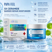 Papa Feel 5X Ceramide Barrier Repair Moisturizer 30g moisturizing cream with hyaluronic acid and soluble collagen