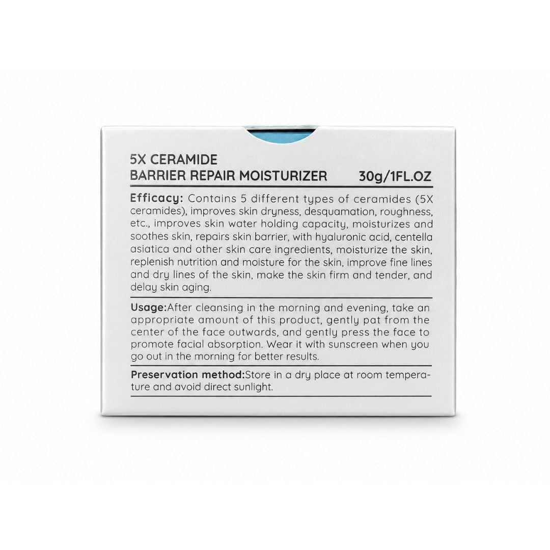 Papa Feel 5X Ceramide Barrier Repair Moisturizer 30g lightweight moisturizing cream with soft skin finish