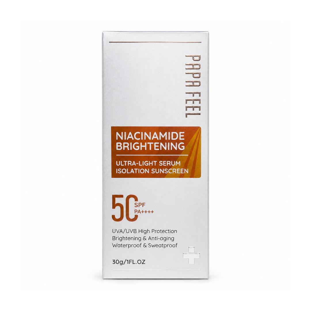 PAPA FEEL Niacinamide Ultra-Light Sunscreen Serum SPF50 PA++++, 30g with UVA and UVB protection