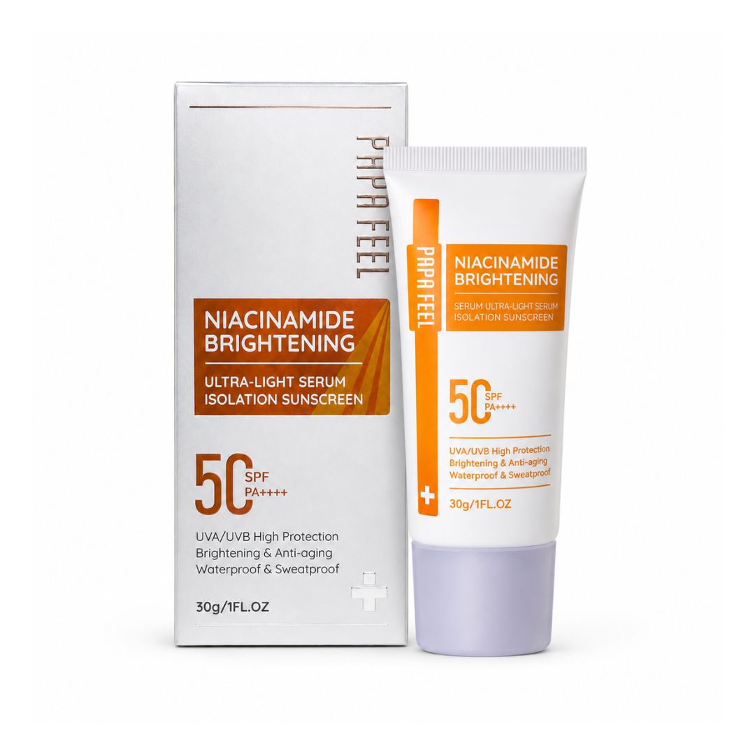 PAPA FEEL Niacinamide Ultra-Light Sunscreen Serum SPF50 PA++++, 30g for daily UV care