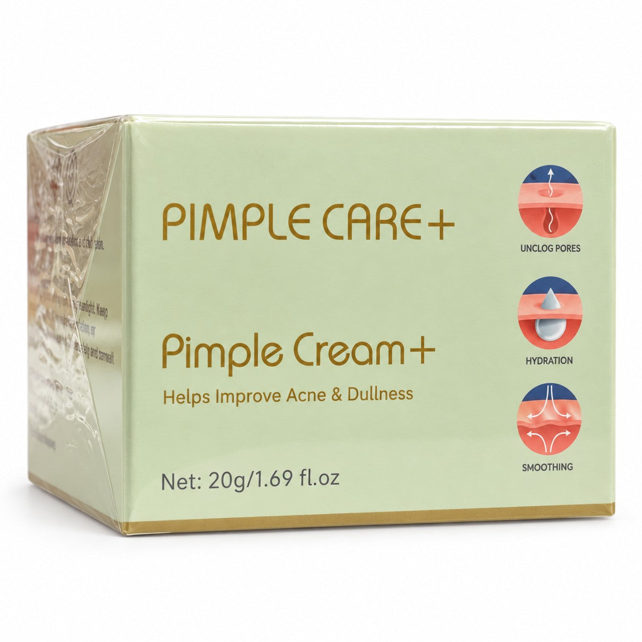 Pimple Care+ Pimple Cream+ Multi-Effect Moisturizer 20g for daily facial hydration and smoother-looking skin