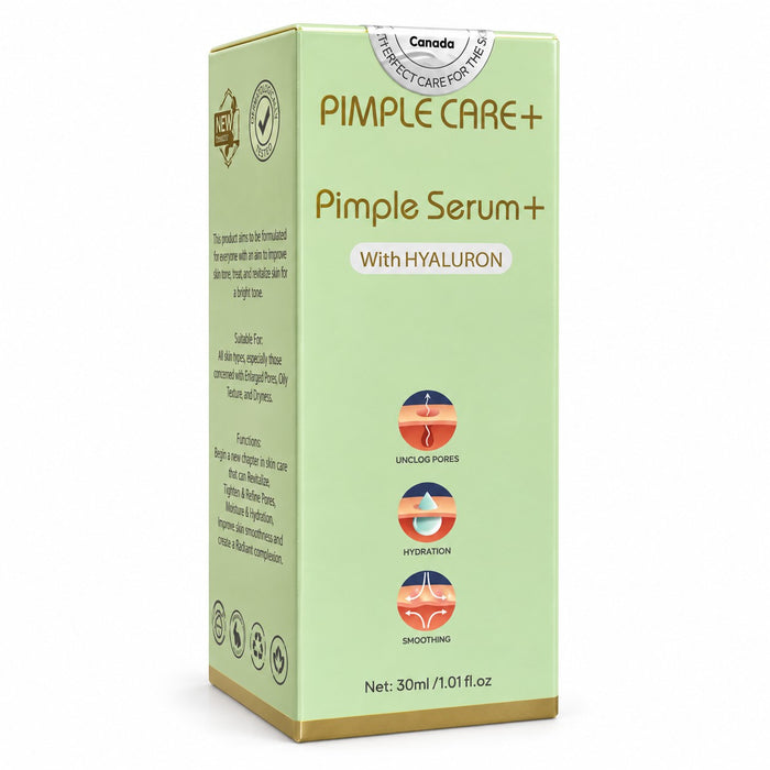 Pimple Care+ Pimple Serum+ with Hyaluron featuring Arbutin for a more even-looking complexion