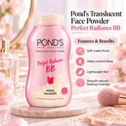 Pond’s Translucent Face Powder Perfect Radiance BB 45g provides smooth, natural-looking coverage for everyday use.
