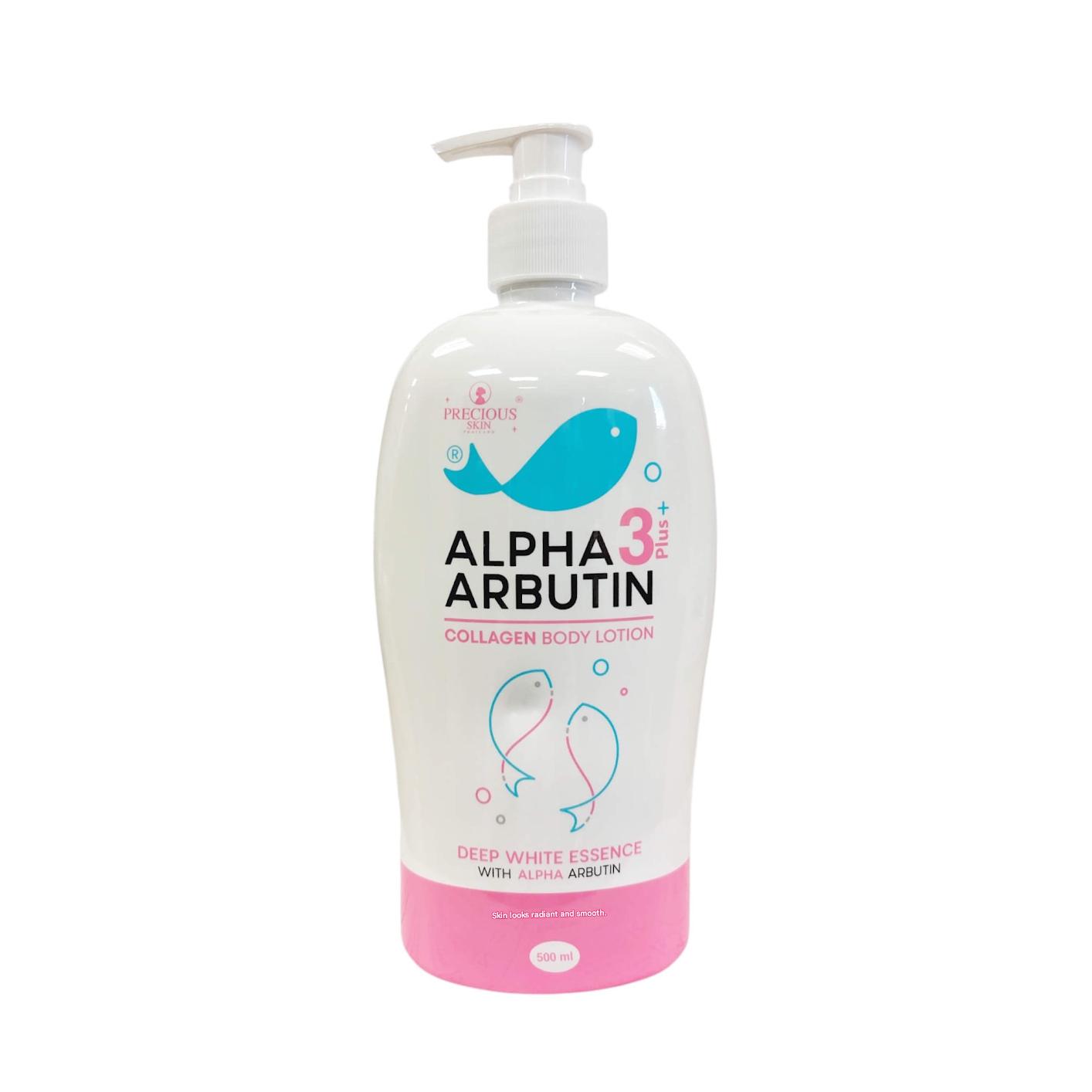 PRECIOUS SKIN Alpha 3 Arbutin + Collagen Body Lotion 500ml – Deep Moisturizing Lightweight Formula with Niacinamide & Glutathione