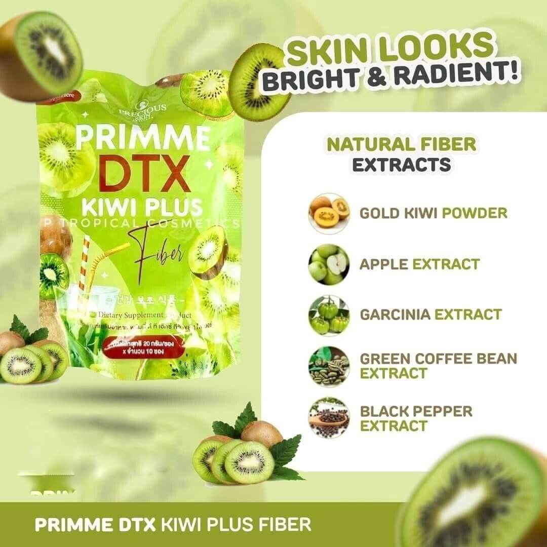 Precious Skin Primme DTX Kiwi Plus Fiber Drink Mix rich in fiber for everyday health support