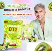 Precious Skin Primme DTX Kiwi Plus Fiber Drink Mix made with a natural fruit blend of kiwi and apple