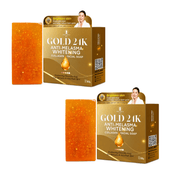 Precious Skin Thailand Gold 24K Collagen Facial Soap 2 Bars for daily cleansing and fresh skin feel