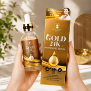 Precious Skin Thailand Gold 24K Serum luxury gold flakes facial serum with smooth hydrating texture and premium finish