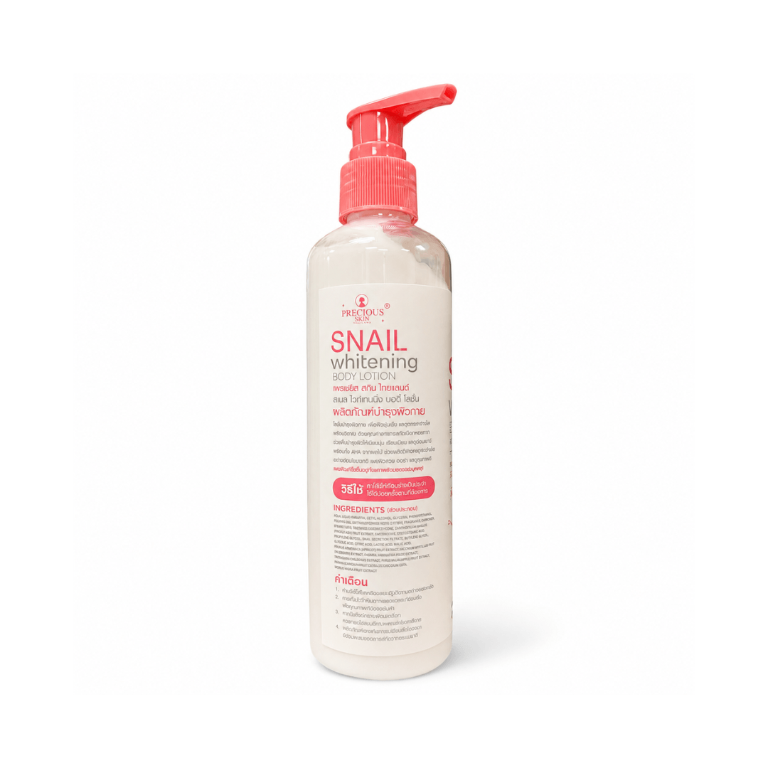 Precious Skin Thailand Snail Body Lotion 230ml with niacinamide to support healthy-looking and balanced skin appearance