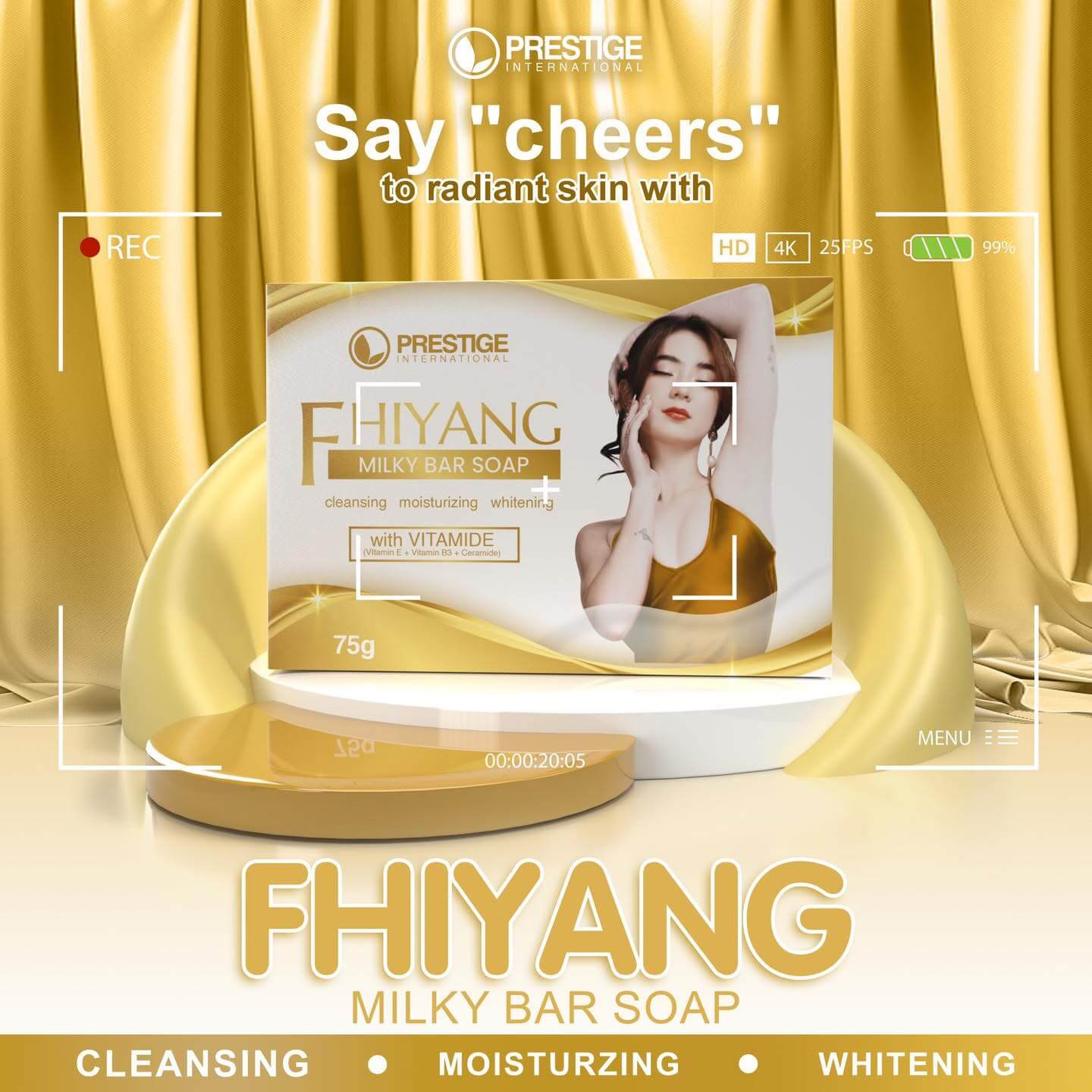 Prestige International FHIYANG Milky Bar Soap 75g designed for moisture comfort during bathing