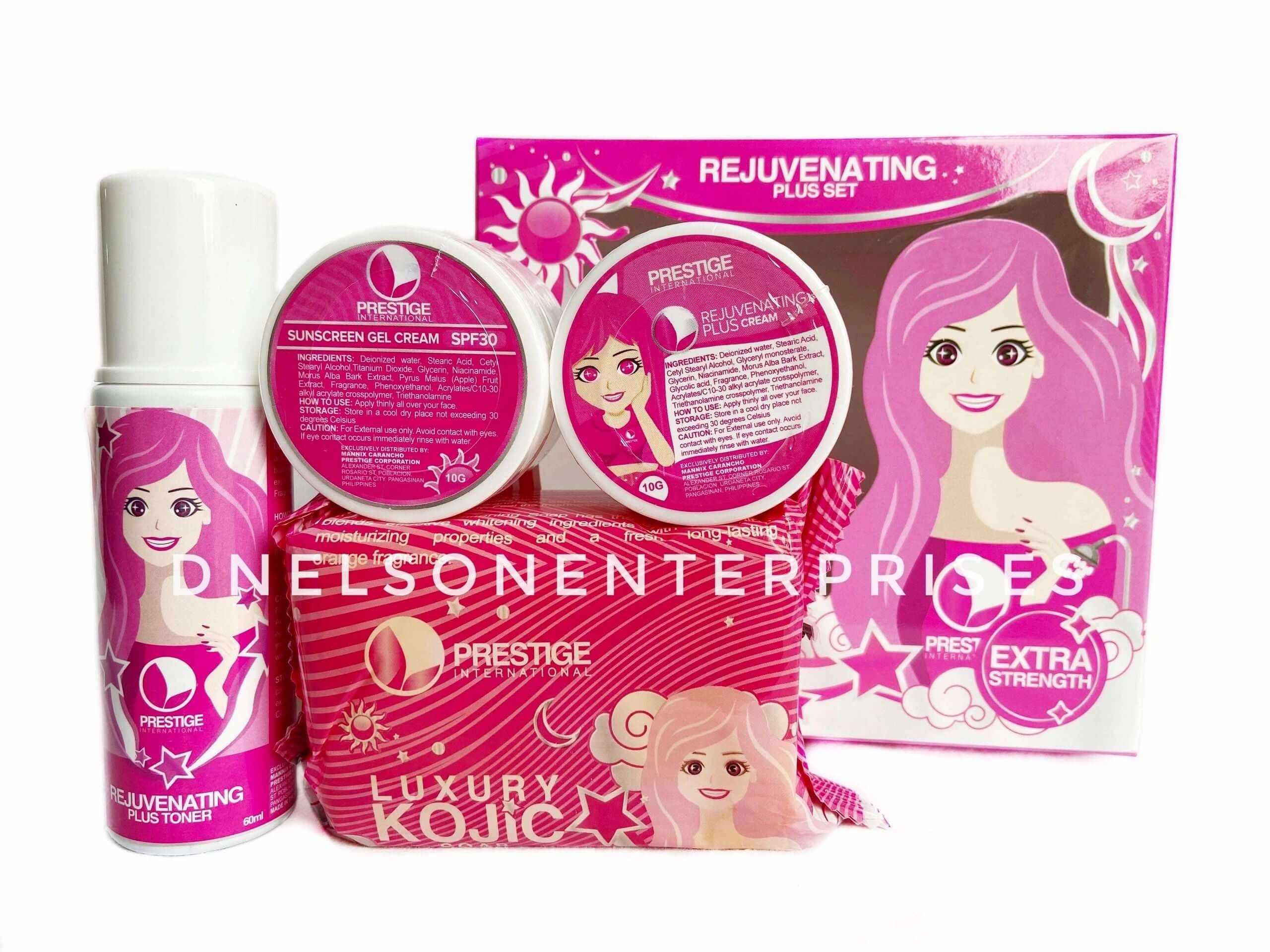 Prestige International Rejuvenating Plus complete skincare set designed for daily facial care routine