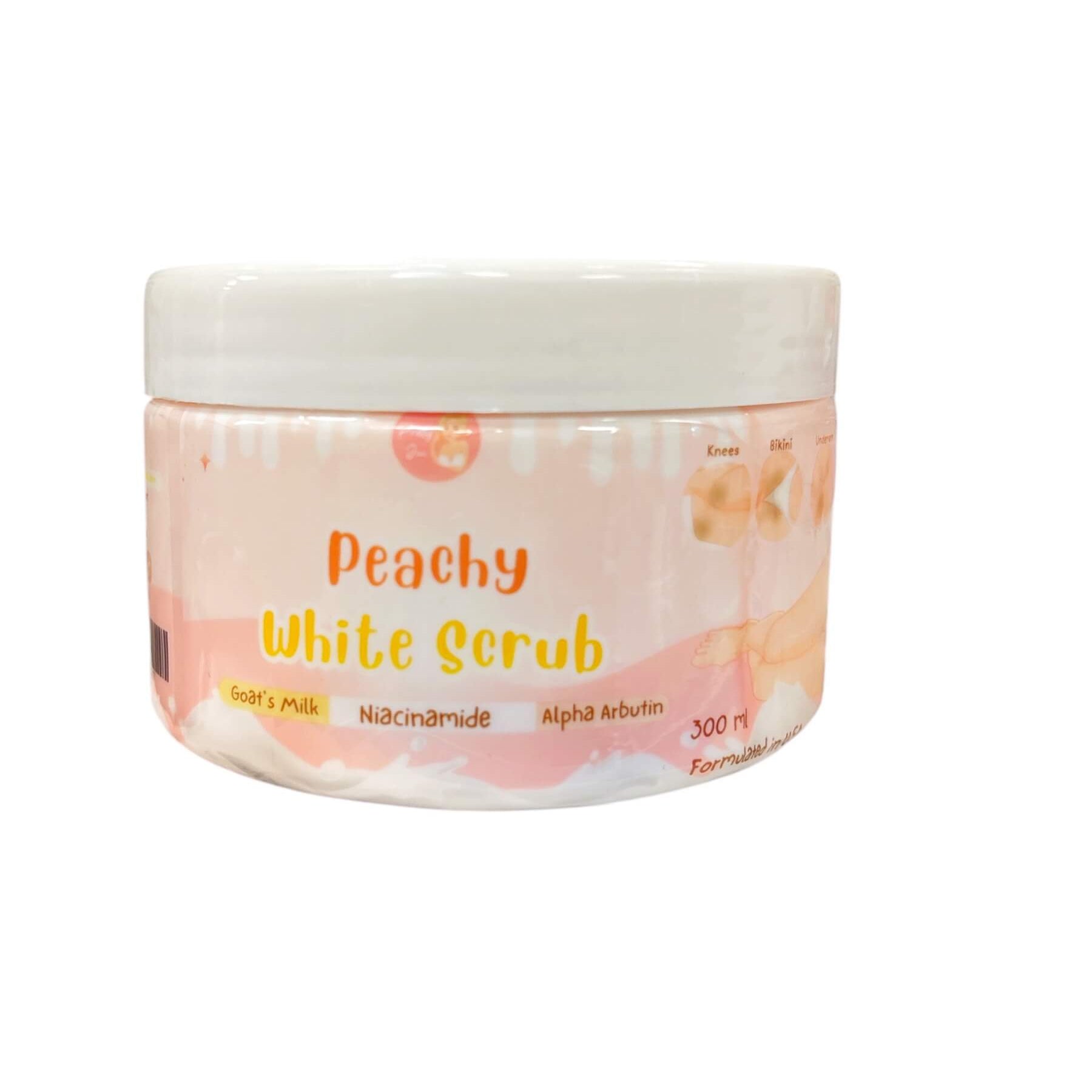 Pretty Jin Peachy White Scrub with goat’s milk formula

