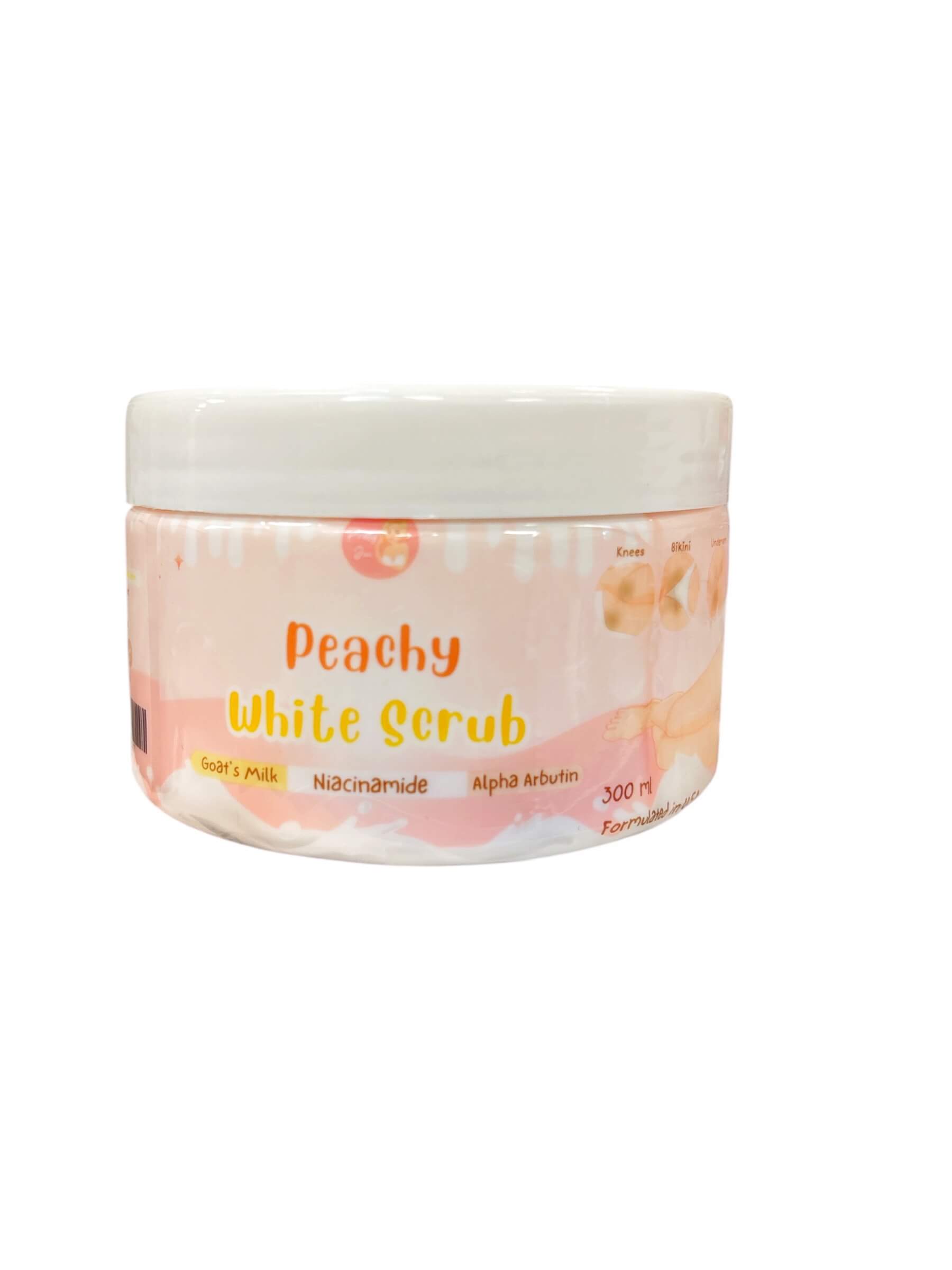 Pretty Jin Peachy White Scrub with goat’s milk formula

