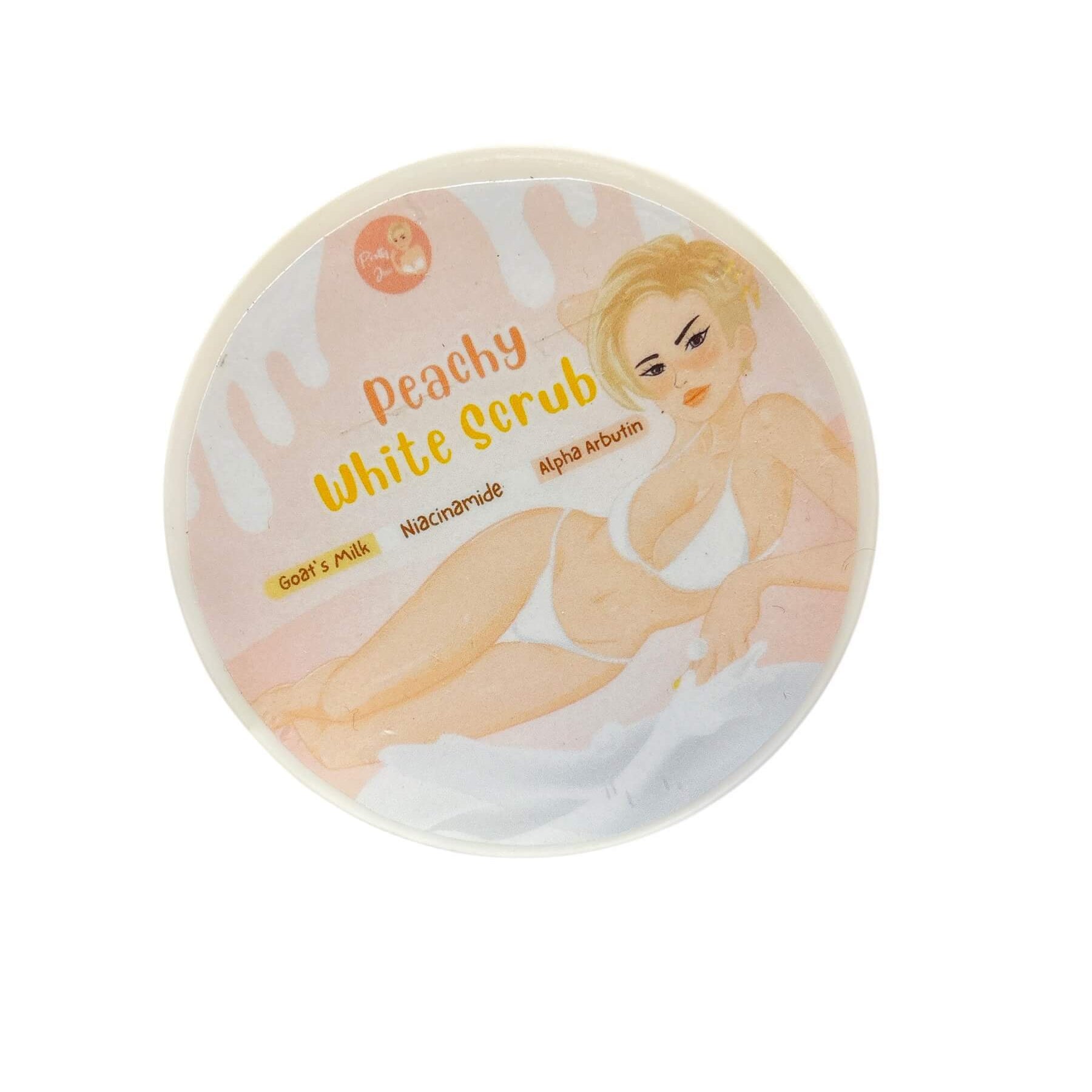 Pretty Jin Peachy White Scrub helps soften the skin

