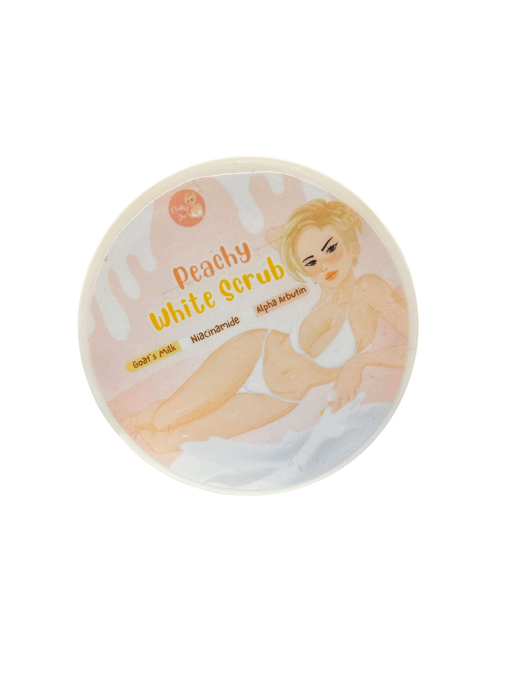 Pretty Jin Peachy White Scrub helps soften the skin

