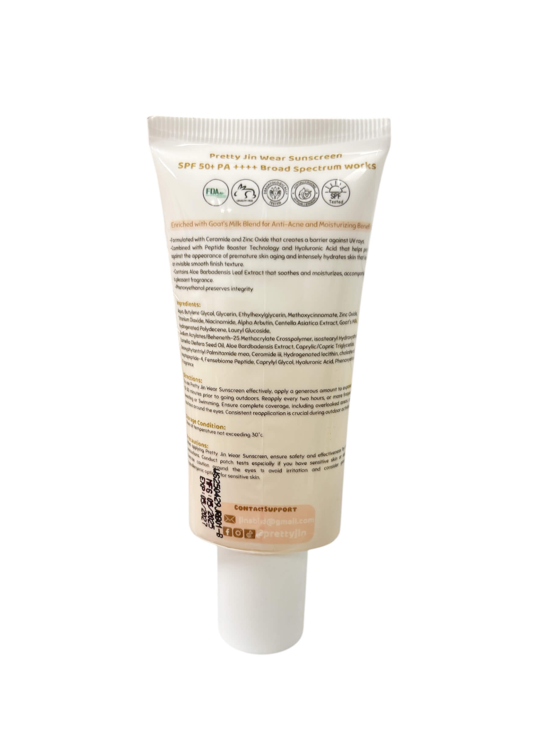 Pretty Jin WEAR Sunscreen SPF 50 with lightweight texture

