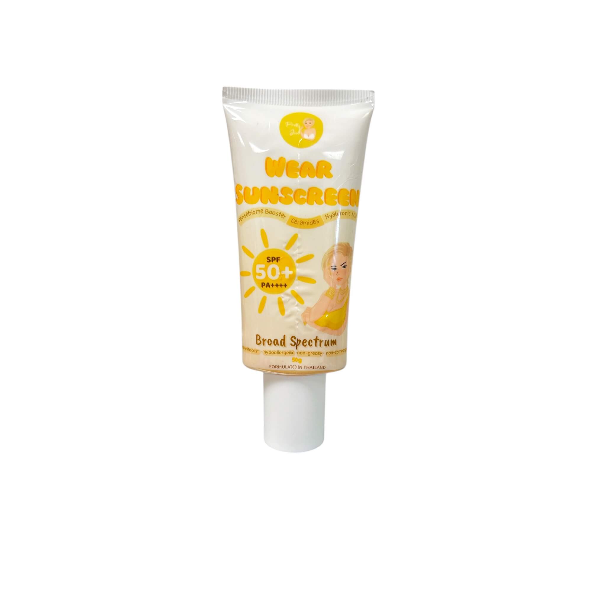 Pretty Jin WEAR Sunscreen SPF 50 for effective sun protection

