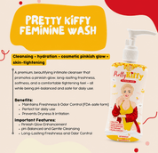Pretty Kitty Feminine Wash Pinkish Glow 100ml formulated for daily intimate cleansing and lasting freshness.