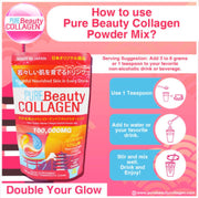 Pure Beauty Collagen easy-mix collagen powder suitable for water, juice, coffee and smoothies.