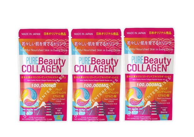 3 Packs Pure Beauty Collagen Powder Made in Japan - Wholesale