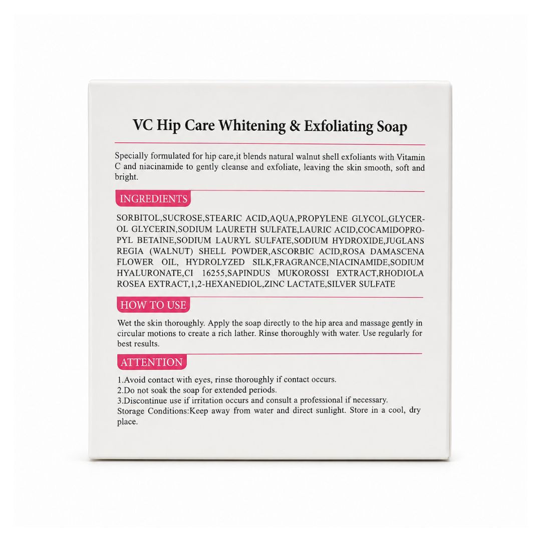QUARXERY VC Hip Care Exfoliating Soap designed for everyday body cleansing and skin care.
