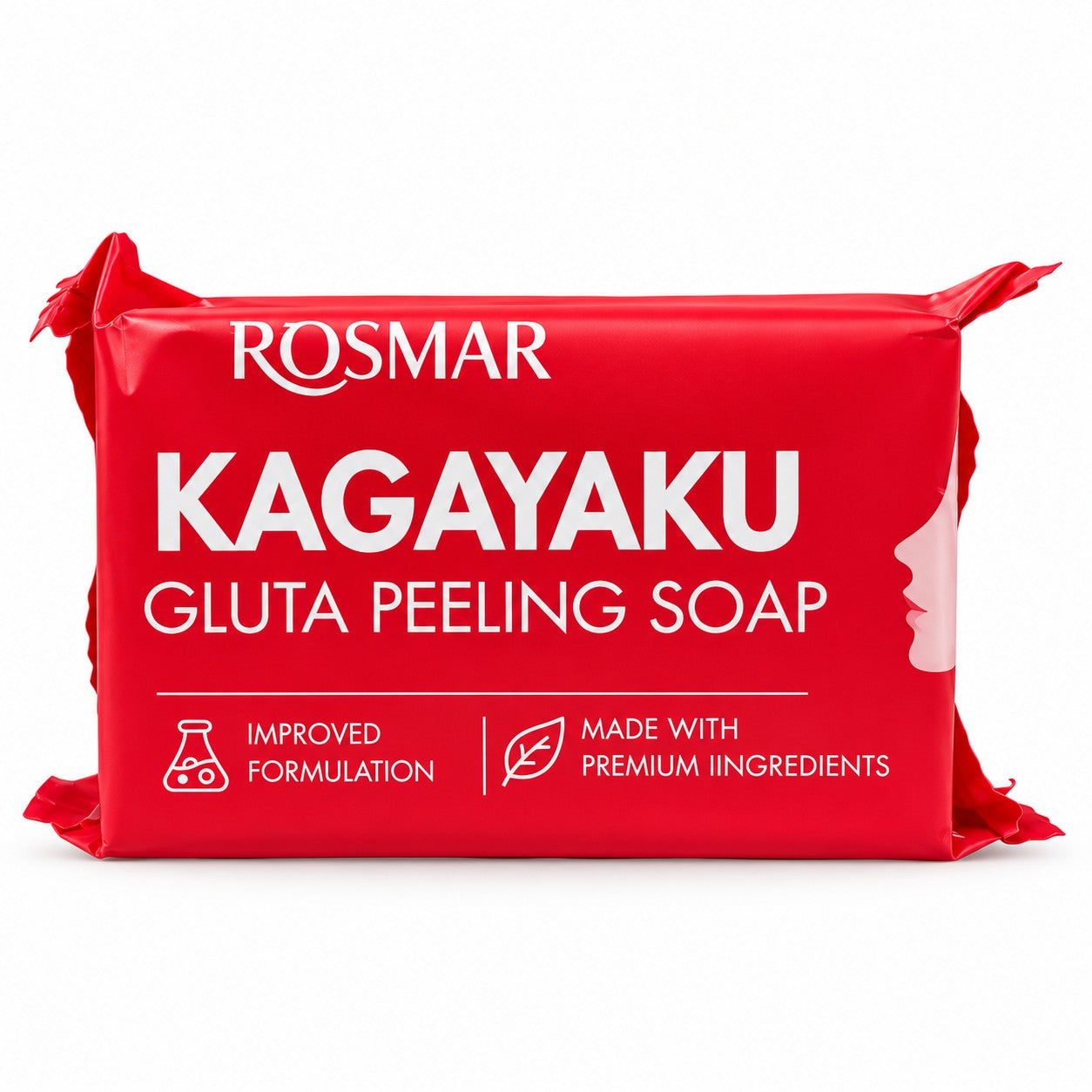 Rosmar Kagayaku Gluta Peeling Soap 150g offers exfoliating cleansing care that helps remove surface impurities for smoother-feeling skin.