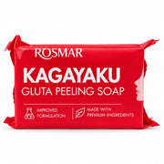 Rosmar Kagayaku Gluta Peeling Soap 150g offers exfoliating cleansing care that helps remove surface impurities for smoother-feeling skin.