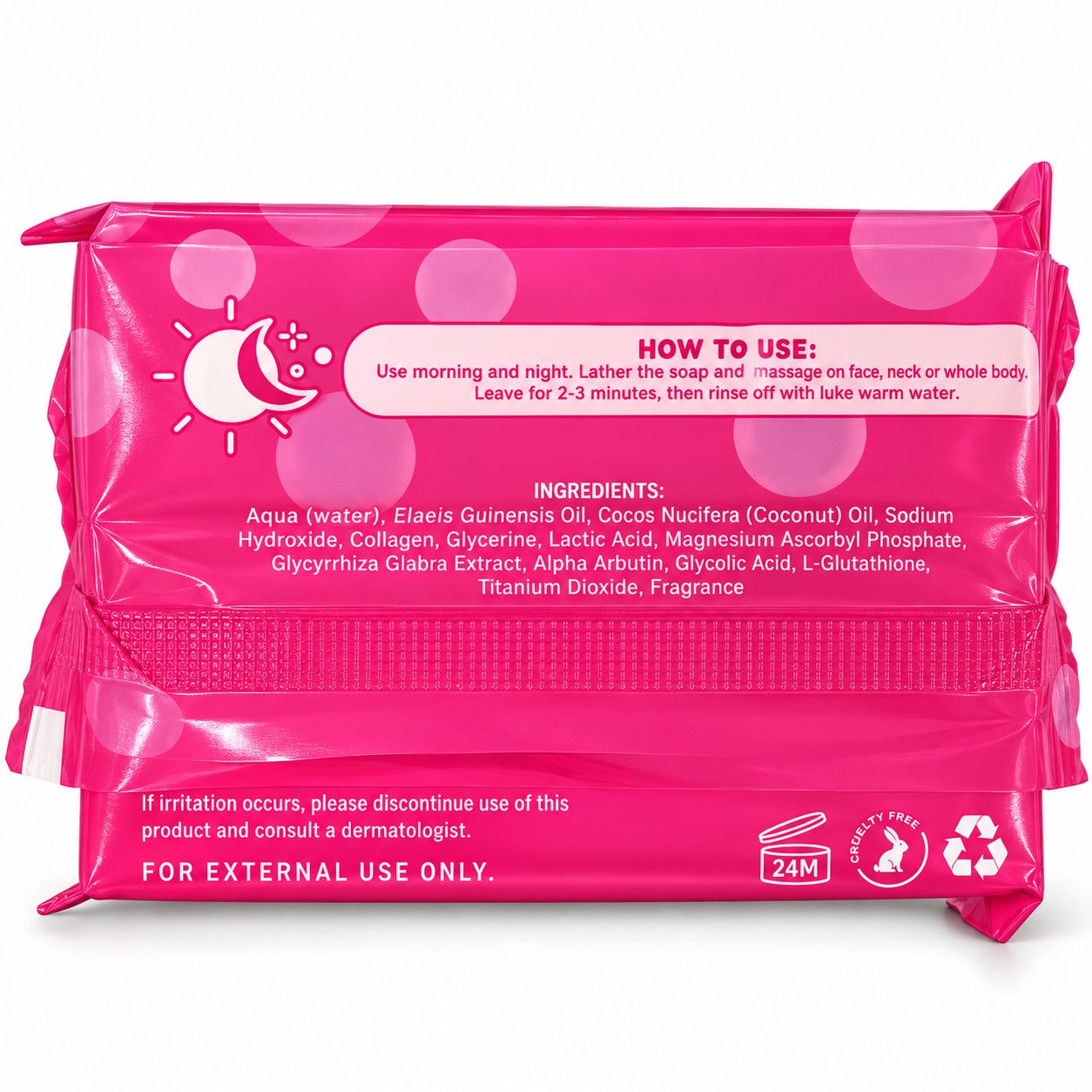 Rosmar Kagayaku Vanilla Whipped Soap 75g daily cleanser for fresh and clean-feeling skin