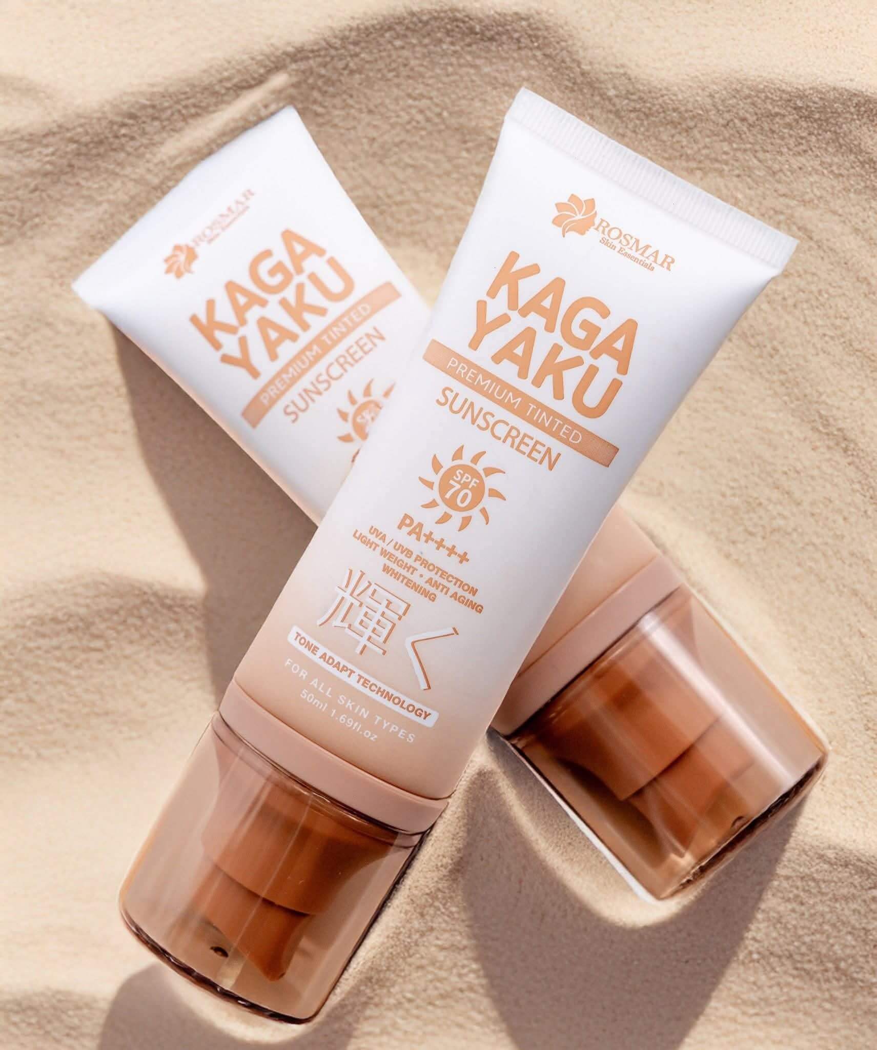 Rosmar Skin Essentials Kagayaku Premium Tinted Sunscreen - SPF 70 PA++++ UVA/UVB for daily sun protection