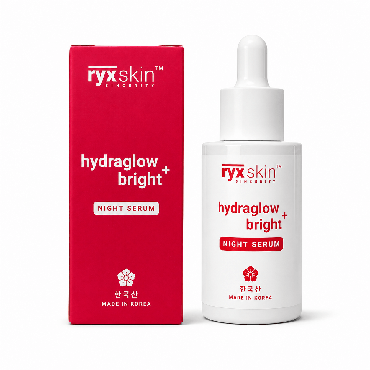 RYX Skin Hydraglow Bright+ Night Serum Korean overnight hydration and glow facial care